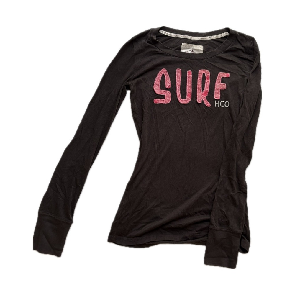 Hollister Brown bodycon long sleeve top, 60% cotton, 40% polyester ( Size xs)